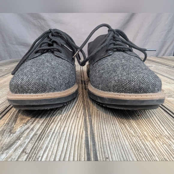 Clarks Collection Raisie Bloom Oxford Size 8.5 Black/Gray Tweed - Picture 6 of 12